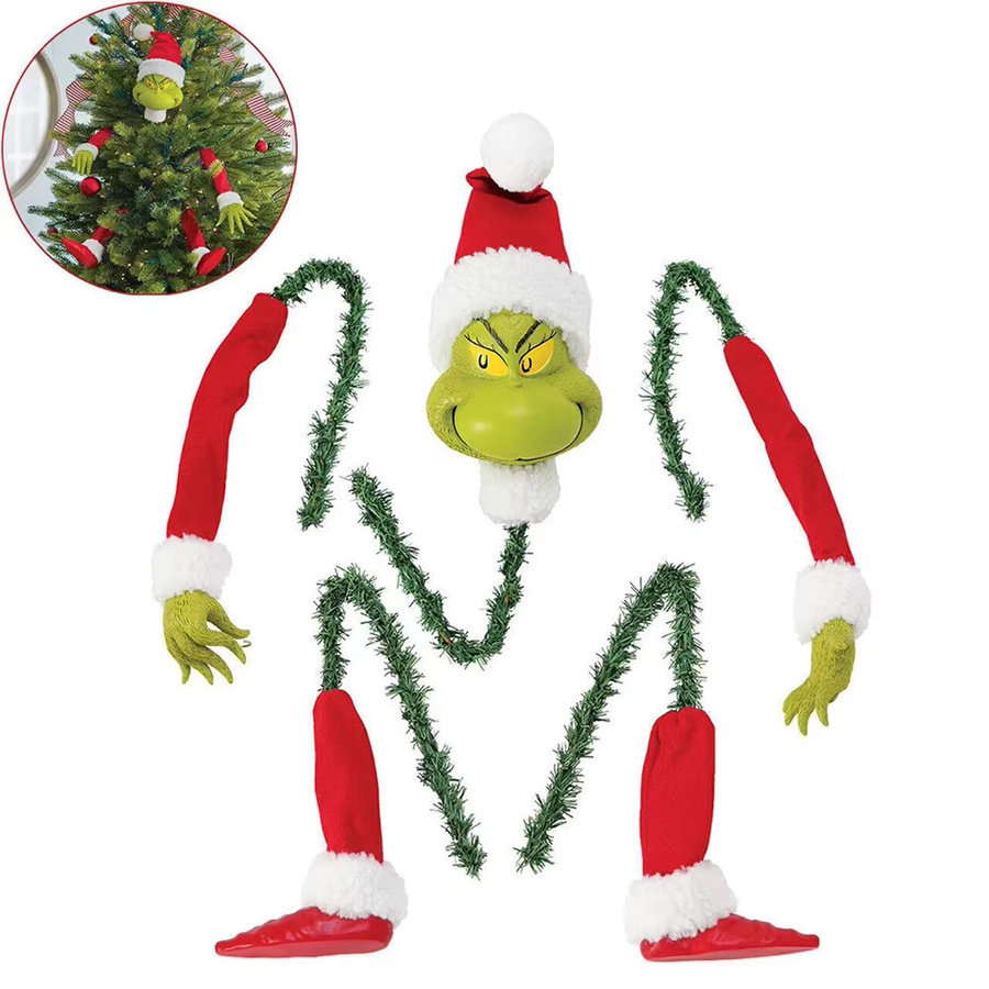 5er Set Suncolourful Weihnachts-Elf-Plüschanhänger als niedliche Weihnachtsbaum-Ornamente zur Dekoration - Bild 3