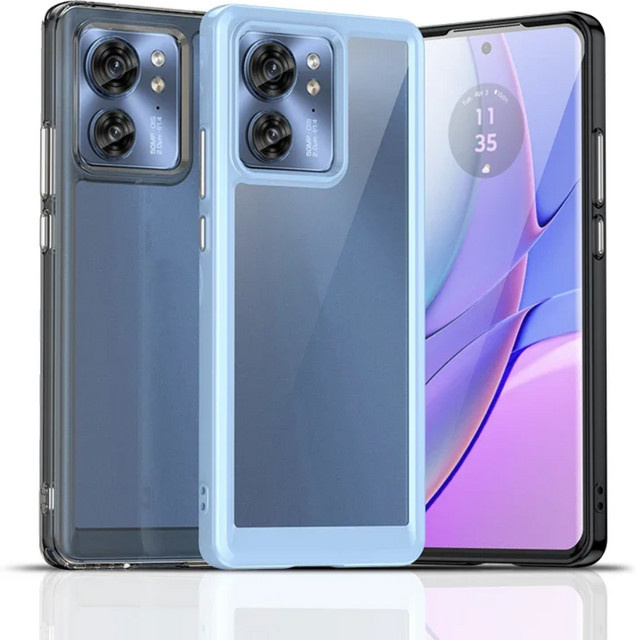 Motorola Schutzhülle aus Acryl und TPU in Transparent/Grün für Moto Edge 50 Pro Ultra Fusion 40 NEO G85 G84 E14 54 34 24 Power 14 04 53 Y 73 23 13 - Bild 1