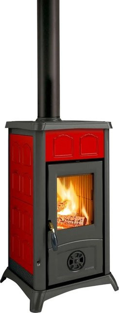 Firefix Kaminofen Gemma in Bordeauxrot mit 6 kW Leistung und Energieeffizienzklasse A+ - Bild 1