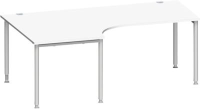 Schäfer Shop Genius Winkelschreibtisch MODENA FLEX 90 Grad mit Ansatz links, Farbe: Weiß, Breite: 200 cm - Bild 1