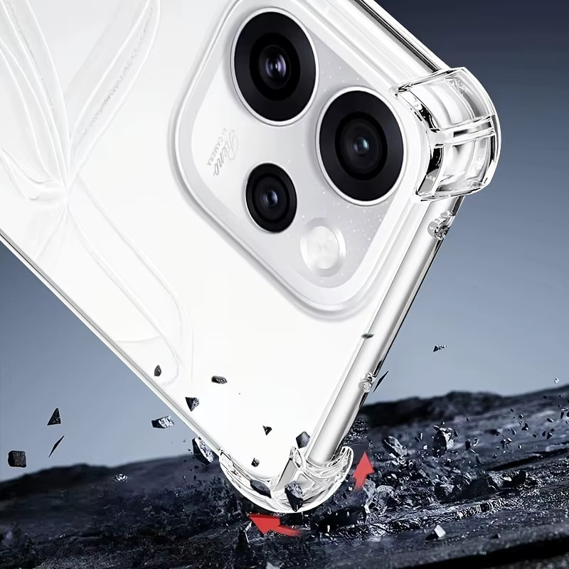 Transparente Silikon Handyhülle für Oppo Reno15 Pro, Reno 15 F, 15F, FS und 15C mit stoßfestem Airbag-Schutz - Bild 4
