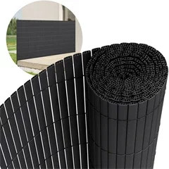 ECD Germany Sichtschutzmatte aus PVC in Anthrazit, Breite: 100 cm, Länge: 900 cm, UV-beständig und blickdicht - Bild 3