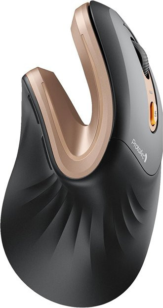 ProtoArc EM11 NL Ergonomische Vertikale Maus mit Bluetooth und 2,4 GHz, Wiederaufladbare kabellose optische Maus für Windows und Mac OS, Farben: Schwarz oder Grün - Bild 1