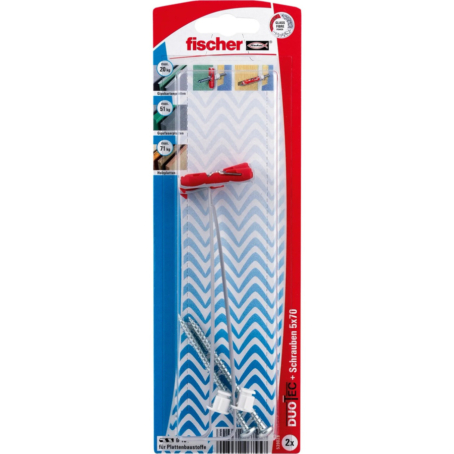 Fischer Kippdübel Duotec 10 S PH aus Edelstahl mit Panhead Schraube, 2 Stück - Bild 2