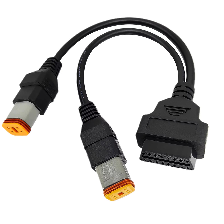 OBD2 Diagnose Adapter 2-in-1 Universal K CAN Stecker für Harley 6Pin und 4Pin in Schwarz - Bild 3