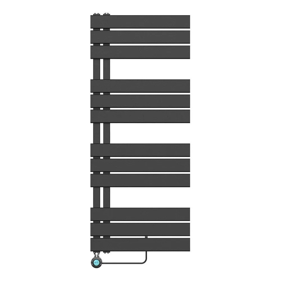 Belrad Elektrischer Badheizkörper Paneel in Schwarz mit Anschluss links, Höhe: 120 cm, Breite: 50 cm - Bild 2
