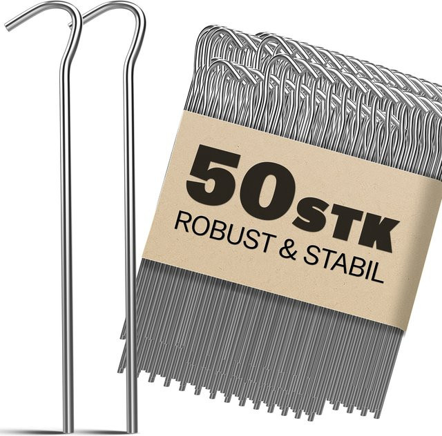 Gardebruk 50er-Set Heringe aus verzinktem Stahl, Farbe: Silber, Durchmesser: 3,5 mm - Bild 1