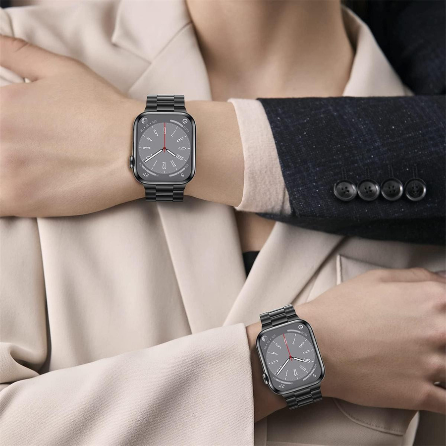 VA VA VOOM Edelstahl Ersatzarmband für Apple Watch in Gold und Silber, kompatibel mit 38/40/41/42/44/45/46/49 mm - Bild 7