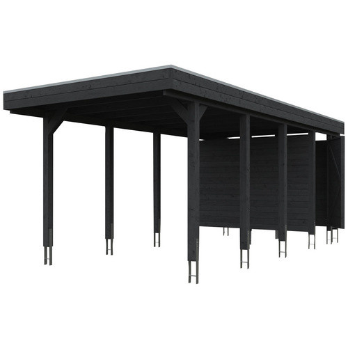 SKANHOLZ Carport Friesland Set 2 in Schiefergrau, B/T: 314 x 708 cm, Firsthöhe: 241 cm, lasiert - Bild 3