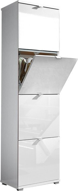 Schuhschrank COLORADO 8482 von GERMANIA in Weiß Hochglanz mit Soft-Close-Türdämpfung, H x B x T: 174 x 53 x 30 cm - Bild 1
