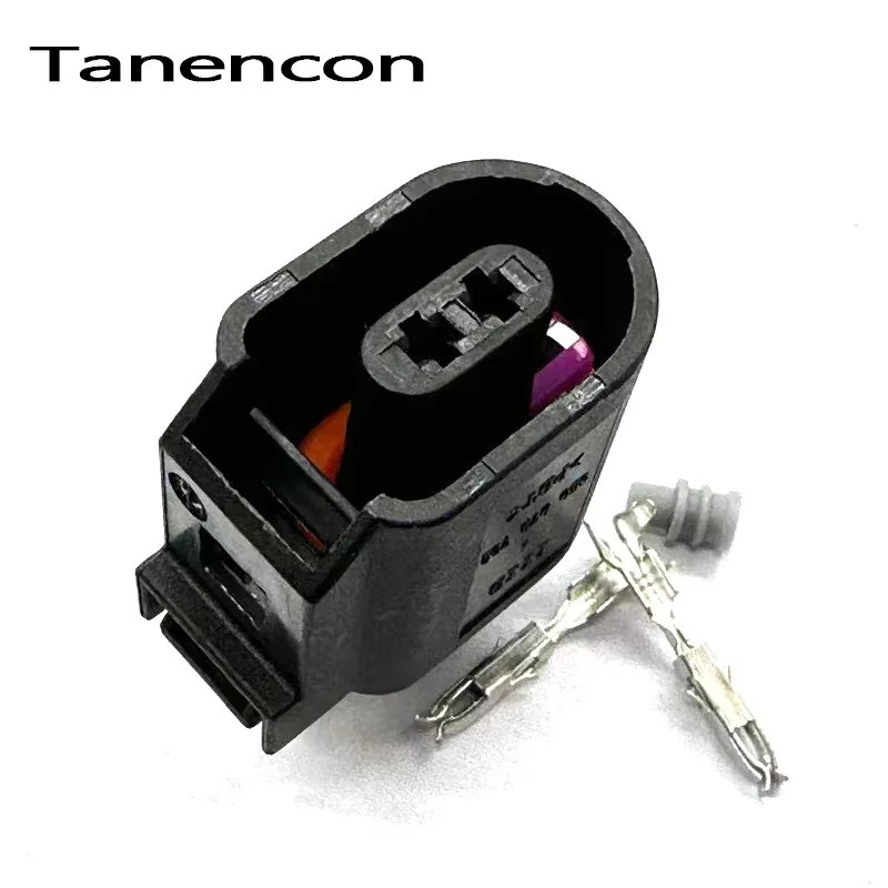 JYCLC 2 Pin ABS Geschwindigkeitssensor Stecker Set, Weiblicher Kabelbaum für Radnabe Lager, Farbe: Schwarz, Passend für Audi 8T 0973702 6E 0973702 - Bild 2