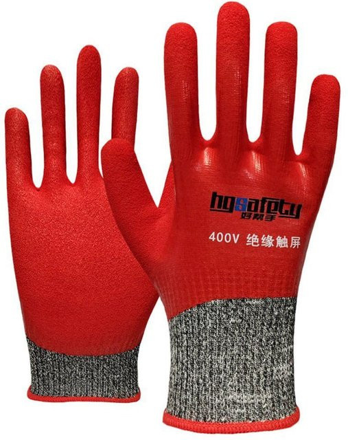 Simple Nest Ultradünne Elektriker Isolierhandschuhe aus Latex in Rot für 400 V/500 V mit Touchscreen-Funktion - Bild 1