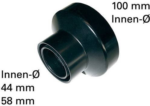Metabo Absaugadapter Stutzen in Schwarz mit Durchmessern 100 mm, 44 mm und 58 mm - Bild 1