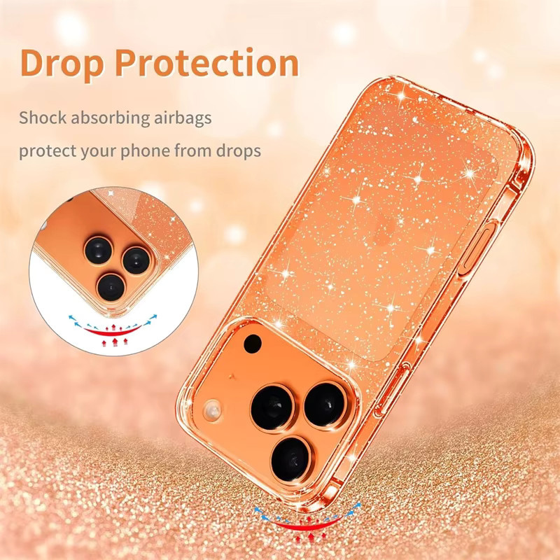 Glitter Sparkle Slim Clear Soft Case für Apple iPhone 17 Air in Transparent - Bild 3