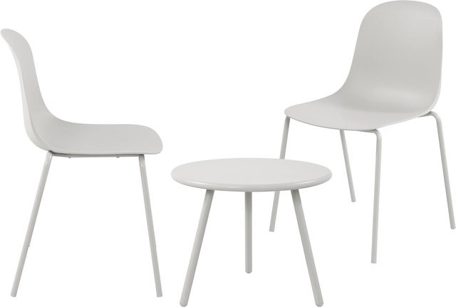 CLP 2er Sitzgruppe Mindin Garten-Set bestehend aus 2 stapelbaren Stühlen und 1 Tisch, wetterfestes Outdoor-Set für deinen Garten - Bild 1