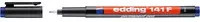 edding Folienstift 141 F Permanentmarker mit feiner Spitze in Blau und Schwarz - Bild 1