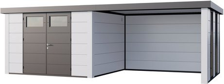 Telluria Gerätehaus Classico 3330 Lounge XL Rechts mit Fenster in Weiß, B/H/T: 792 x 298 cm - Bild 1