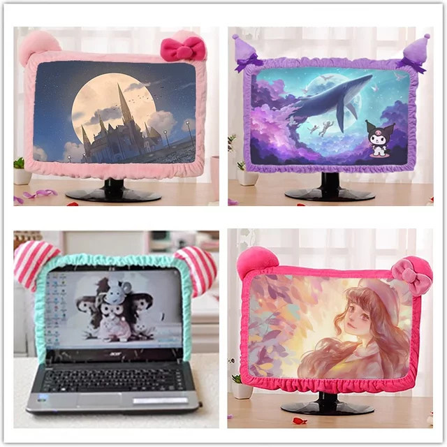 Staubdichte dekorative Schutzhülle für Computer und Notebook-Monitore in Pink - Bild 1