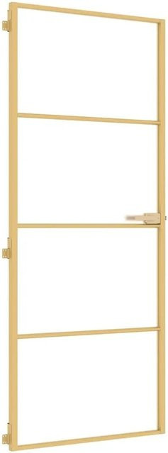 vidaXL Innentür modern in Gold aus Glas und Aluminium, B: 83 cm, H: 201,5 cm - Bild 1