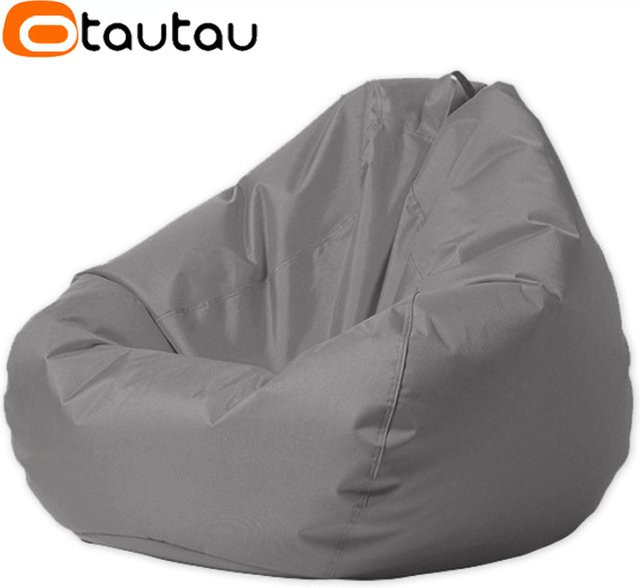 Otautau Wasserdichte Sitzsack Abdeckung aus Oxford Stoff in Grau für Garten, Strand und Camping - Bild 1