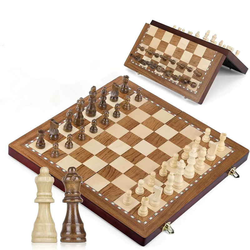 Yernea Holz-Schachspiel, Strategiespiel, Natur / Holzfarben - Bild 2