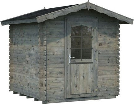 PALMAKO Blockbohlenhaus Vivian aus Holz in Grau, B/H/T: 254 x 222 x 240 cm - Bild 1