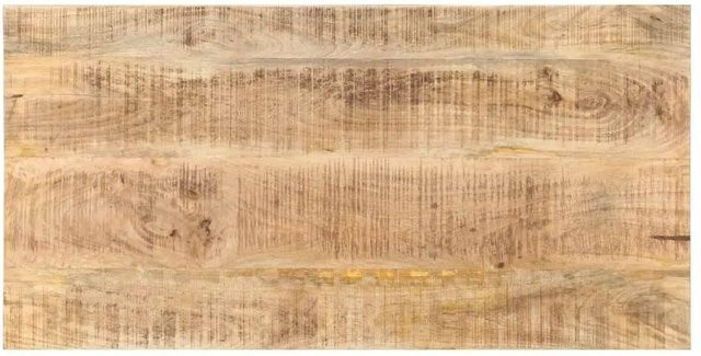 vidaXL Tischplatte aus Mango-Massivholz, braun, B: 100 cm, T: 60 cm, Höhe: 2,5-2,7 cm - Bild 1
