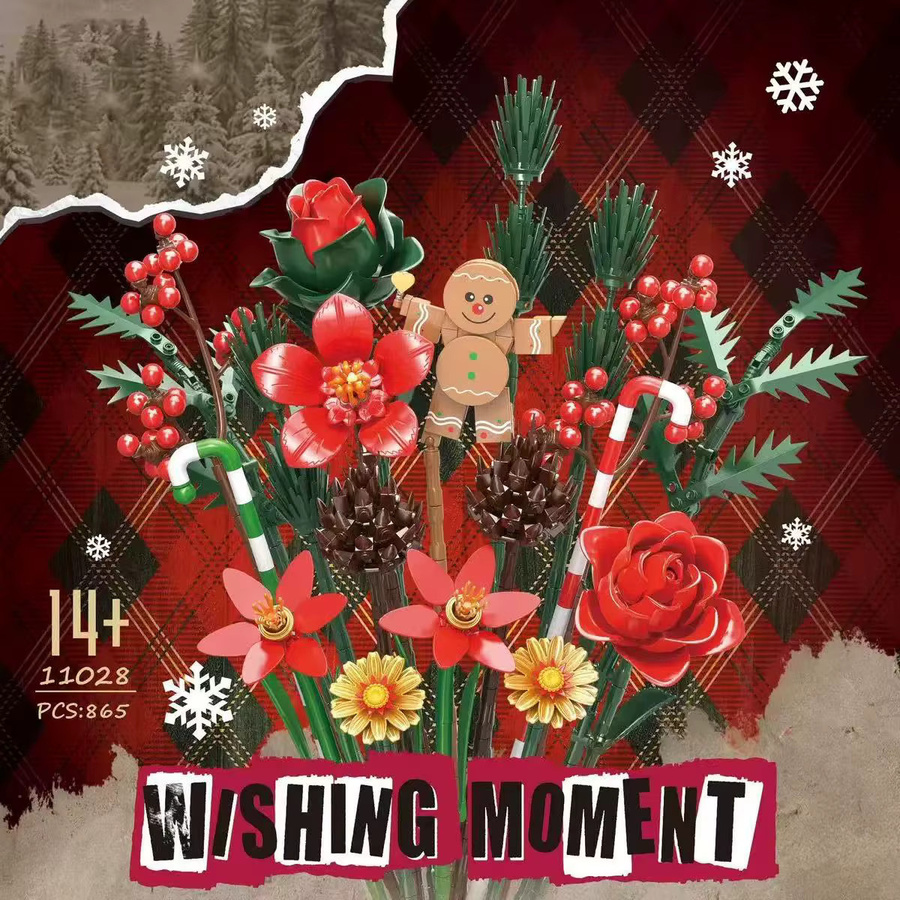 JAKI Weihnachtsstrauß-Bausteine, Montage Weihnachtskranzmodell, 865-teiliges Set, ab 14 Jahren - Bild 2