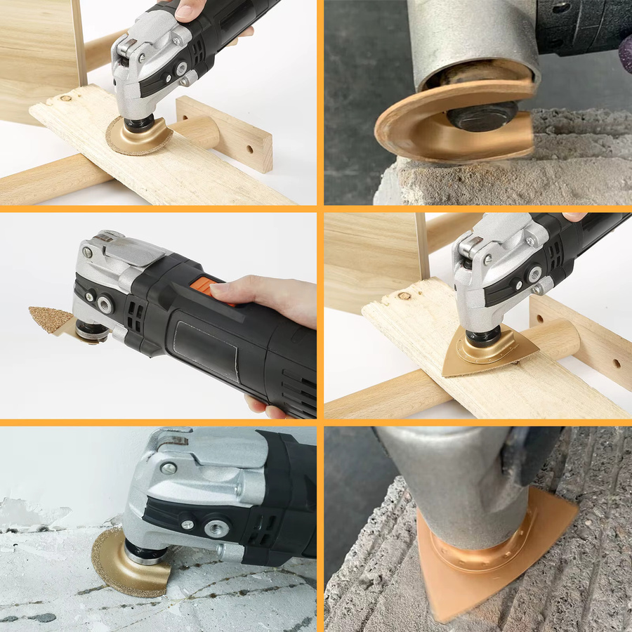 Toorise Multitool Set mit 8 Hartmetall-Sägeblättern für oszillierende Sägen zum Schneiden und Entfernen von Keramik, Fliesen und Mörtel - Bild 2