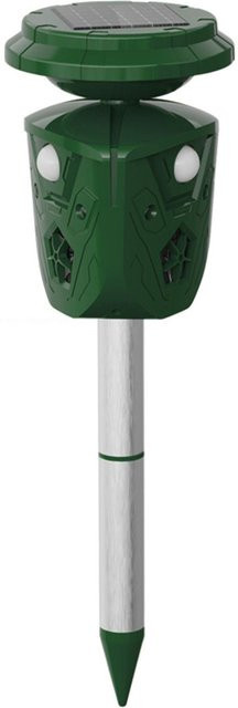 Ultraschall-Tierabwehr mit Solarstromversorgung und USB-Aufladung, wasserdicht, Farbe: Grün - Bild 1