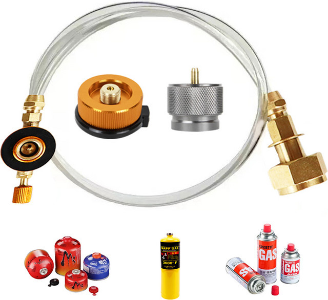 Camping Gasadapter zum Nachfüllen von Propan und Butan für Outdoor-Gasherde und Gaszylinder - Bild 1