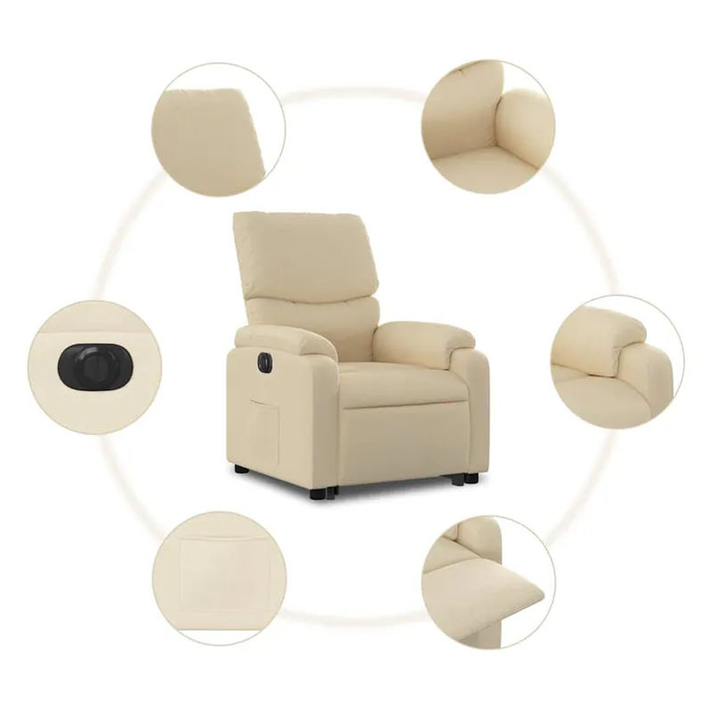 Vidaxl Elektrischer Massagesessel und Aufstehsessel in Beige - Bild 4