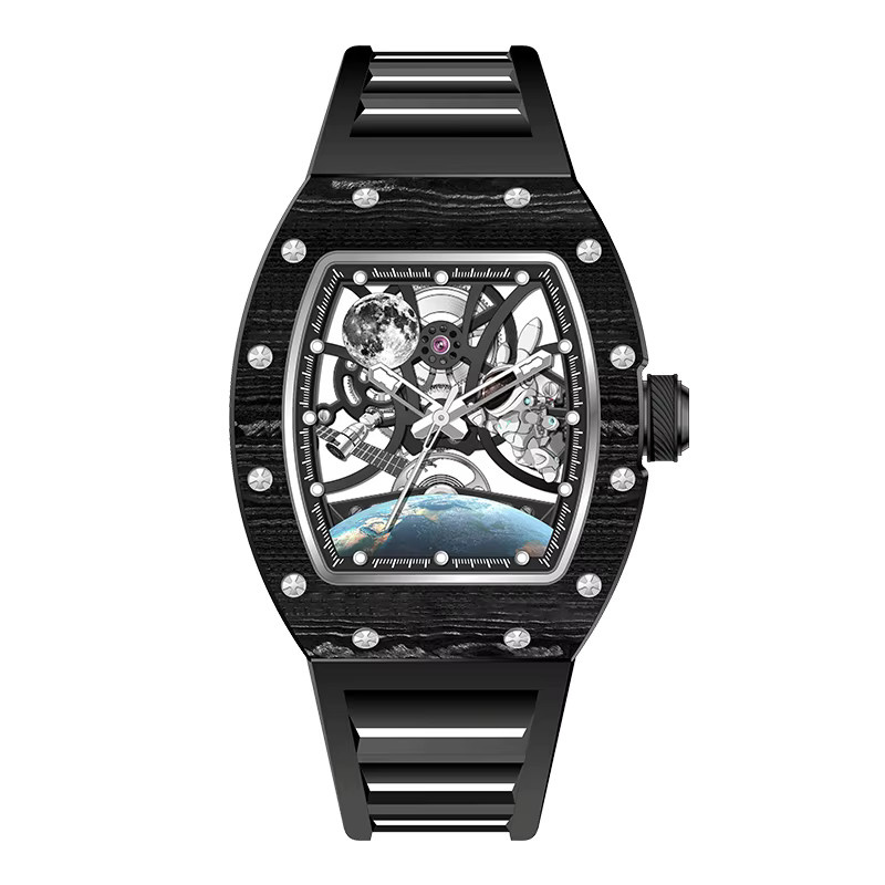 Daniel Gorman Armbanduhr, Automatik, Silber, Silikon, Herren - Bild 1