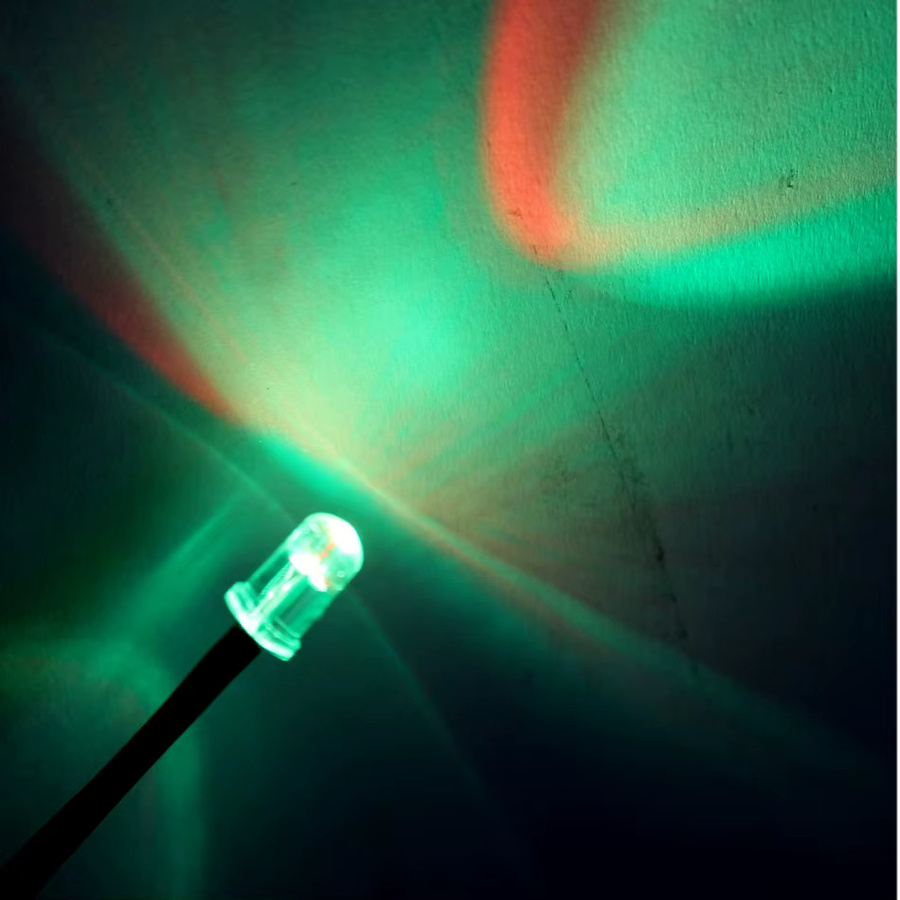 TiaoChongYi RGB-LED-Diode mit 5 mm Durchmesser, mehrfarbig blinkend, klare runde Linse, 2 Pins - Bild 5