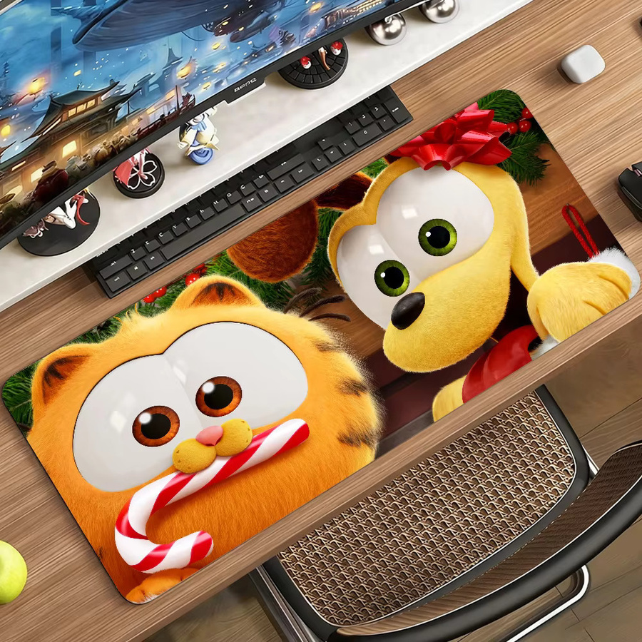 Großes Garfield Katzen-Mauspad in Multicolour, rutschfeste Gamer-Schreibtischunterlage aus Gummi für Laptop und Büro - Bild 5