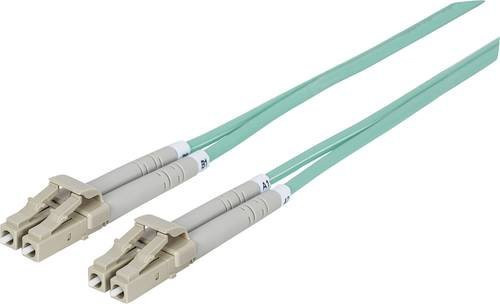 Intellinet 750066 Glasfaser LWL Anschlusskabel Multimode OM3, Farbe: Türkis, Länge: 3,00 m, Stecker: 1x LC auf 1x LC, 50/125 µm - Bild 1