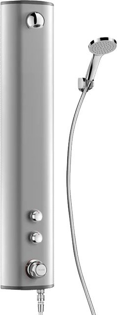 Delabie SECURITHERM Thermostat-Duschelement mit Selbstschluss in Alunox-Matt/Silber - Bild 1
