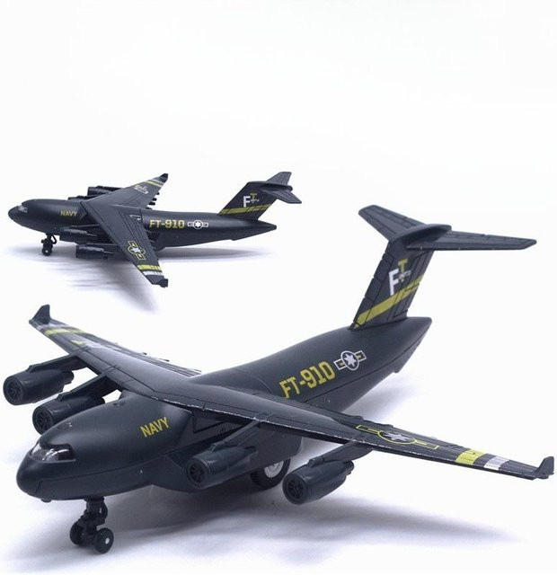 Linyi toy car C-17 Transportband Flugzeugmodell, mit Beleuchtung und Musik, 22cm - Bild 1