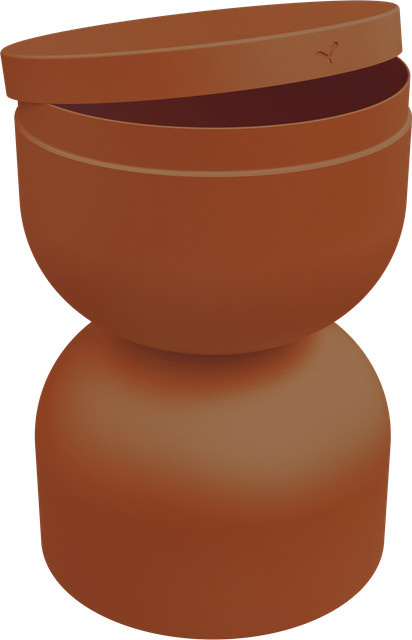 Fermob Piapolo Hocker aus pulverbeschichtetem Aluminium in Orange - Bild 1