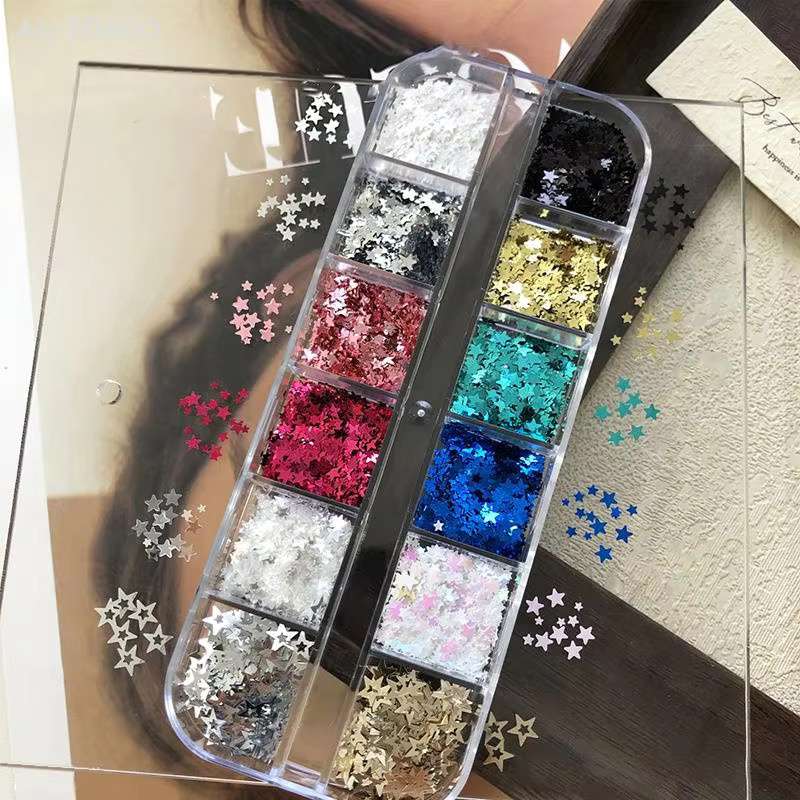 STERN Nagelglitter, Bunte Sterne und Punkte, Glänzend - Bild 2