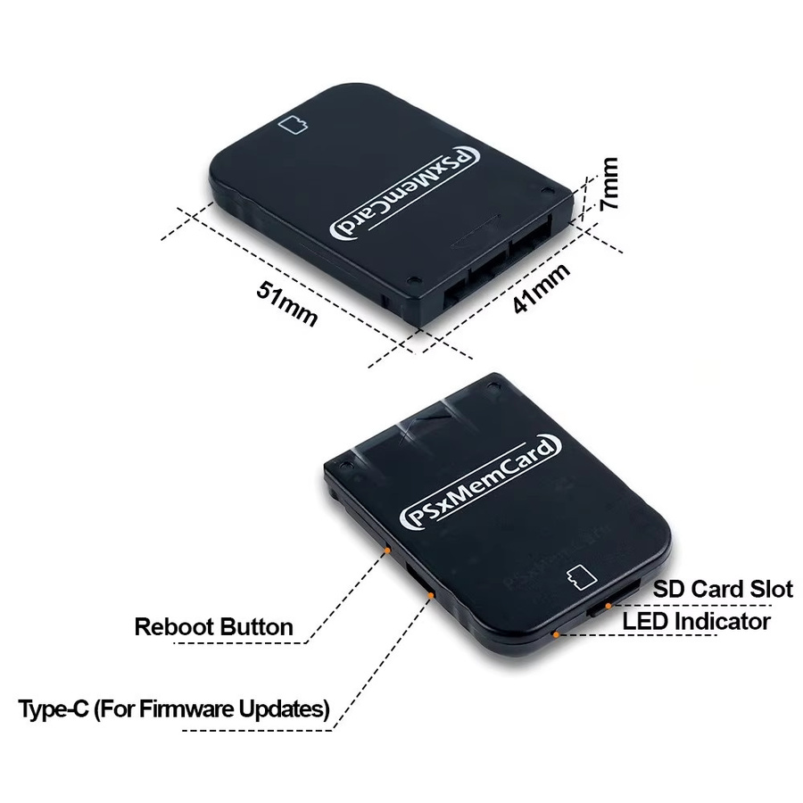 BitFunx PSxMemCard Speicherkarte in Weiß für PS1, PS ONE und Raspberry Pi RP2040-Chipsätze - Bild 2