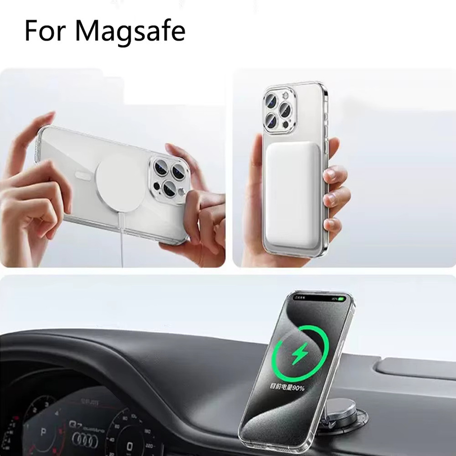 Apple MagSafe Case Transparente Hülle mit Magnetischem Rückenschutz für iPhone 17 Pro Max und iPhone 17 Air aus Acryl und Silikon - Bild 4