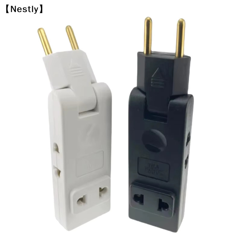 Nest 4-in-1 Wandsteckdosenverlängerung und Reiseadapter mit 180-Grad-Stecker in Schwarz - Bild 2