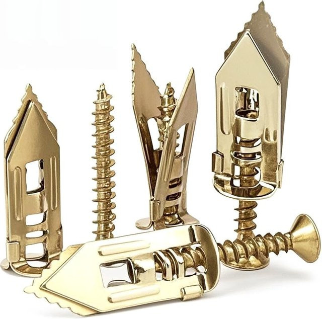 AGASHE Selbstbohrende Expansionsbolzen aus verzinktem Metall für Gipskarton und Metall, Gold - Bild 1