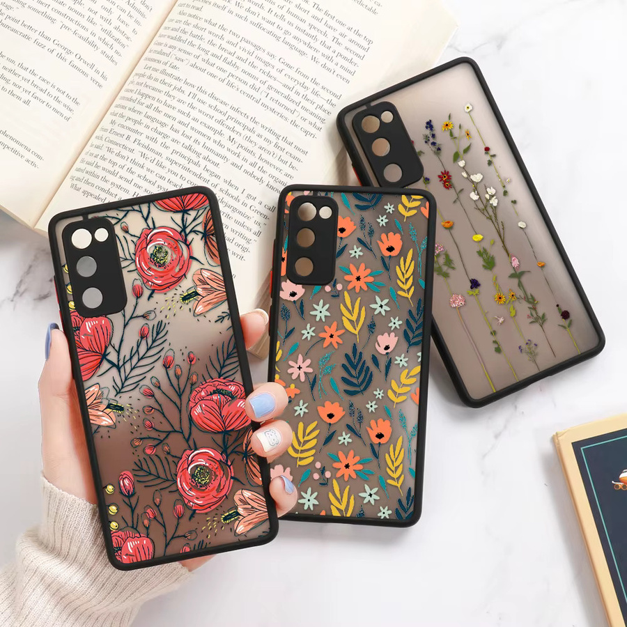 Schutzhülle mit Blumenmuster für Samsung Galaxy S24 Ultra S23 FE S22 Plus S21 S20 FE in Multicolour - Bild 1