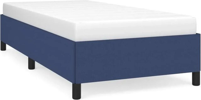 vidaXL Bettgestell aus Stoff in Blau mit gepolstertem Rahmen, B/T/H: 100 x 200 x 35 cm - Bild 1
