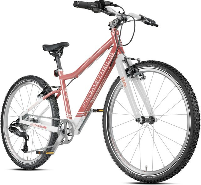 PROMETHEUS BIKES Kinderfahrrad 24 Zoll 8-Gang SRAM Schaltung Coral Weiß - Bild 1