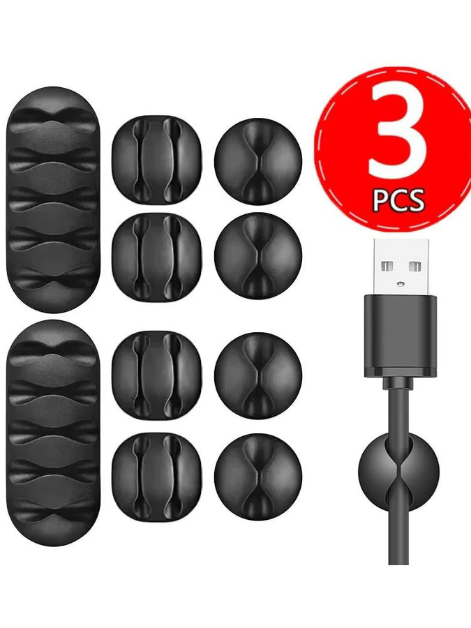 Mrgabwte Silikon USB-Kabel-Organizer Set zur Kabelaufwicklung und zum Kabelmanagement für Schreibtisch, Maus und Kopfhörer mit USB-A und USB-C Anschlüssen - Bild 4