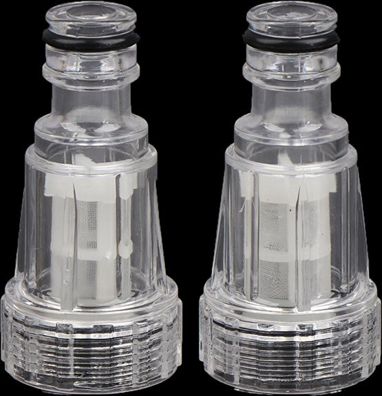 Wasserfilter Anschluss für Hochdruck-Autowaschmaschinen aus Kunststoff, transparent, passend für K2-K7, maximal 175 psi Druck - Bild 1