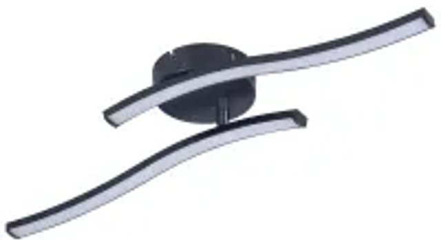 NETTLIFE LED Deckenleuchte aus Kunststoff in Schwarz mit warmweißem Licht - Bild 1